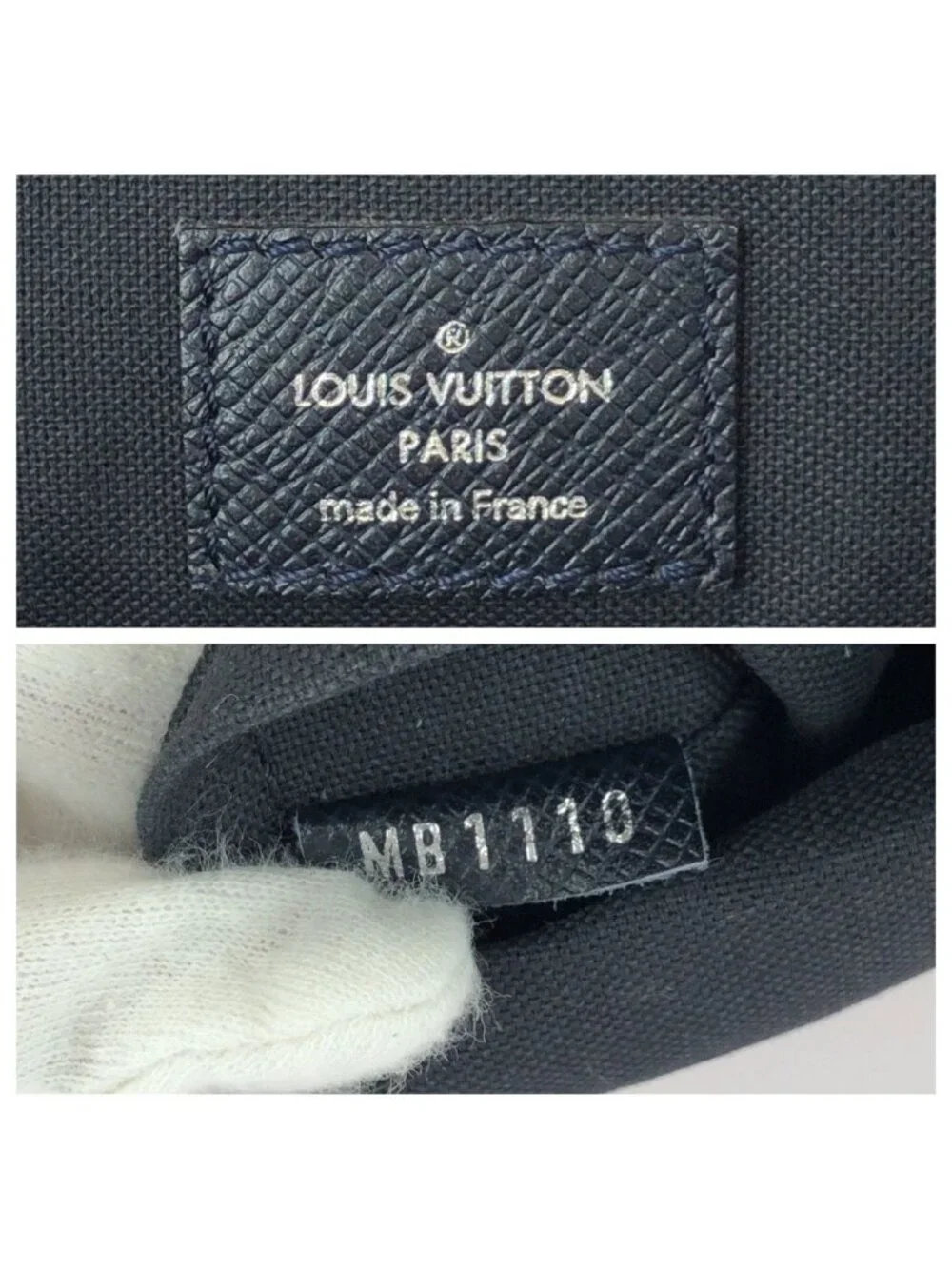 Louis Vuitton Taiga Sasha Navy Silver Leather Shoulder Bag